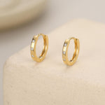 Tiny Starburst Huggie Hoops, 8mm CZ Embellished Star Hoop Earrings, Snug Hoop Earrings, CZ Hoop Earrings