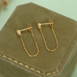 CZ Chain Ear Jacket in Sterling Silver,