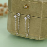 CZ Chain Ear Jacket in Sterling Silver,
