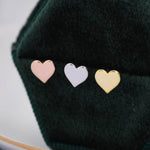 Mini Heart 18G Screw Back Earrings in Sterling Silver