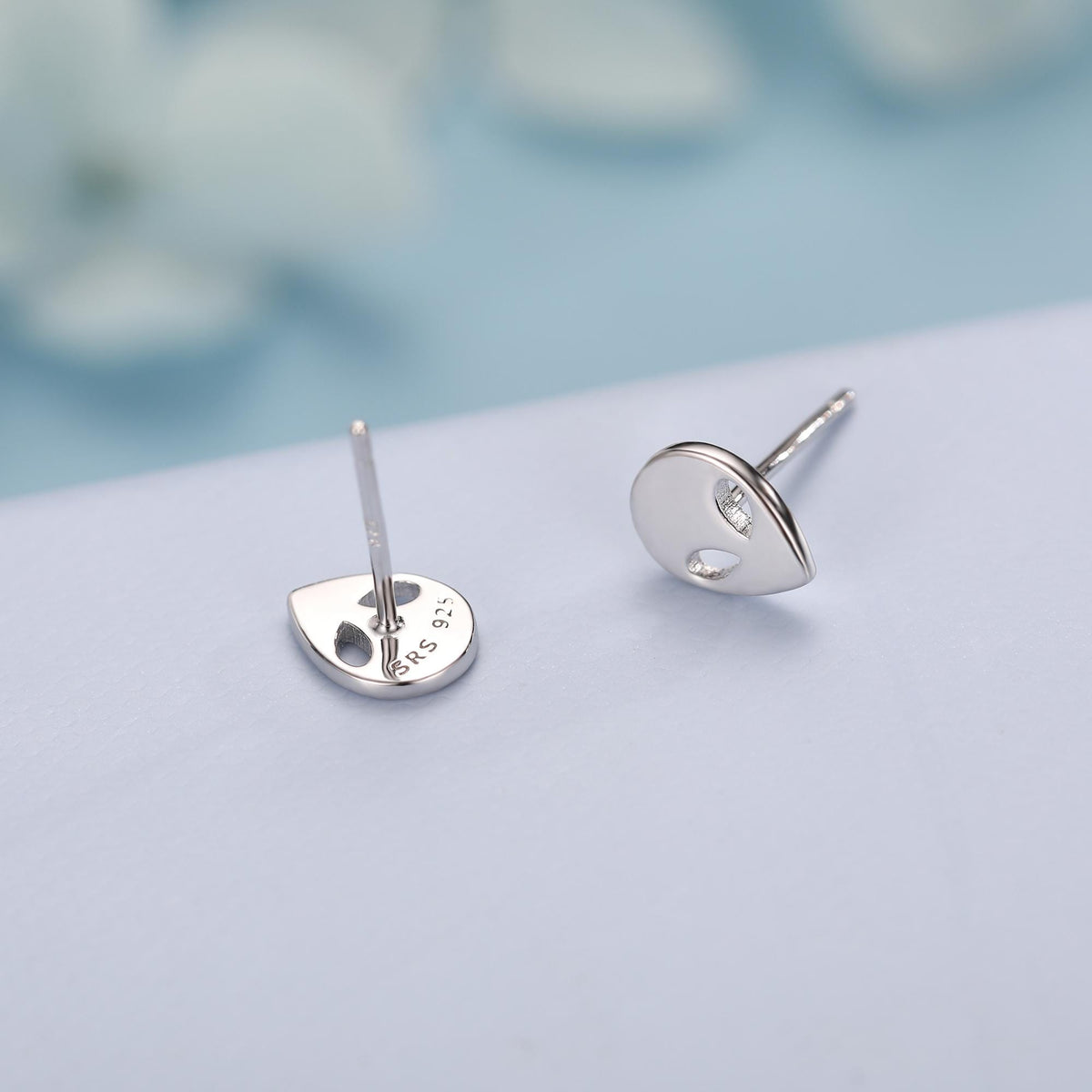 Alien Stud Earrings in Sterling Silver, Silver or Gold, UFO Earrings, Fun and Quirky Jewellery