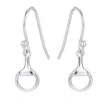 Snaffle Bit Drop Hook Earrings in Sterling Silver, Silver, Gold or Rose Gold, Horse Earrings, Horse Charm, Horse Gift, Horse Jewellery