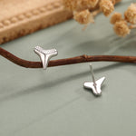 Shark Tooth Design Stud Earrings in Sterling Silver, Silver or Gold, Shark Tooth Shape Earrings, Animal Earrings, Nature Inspired
