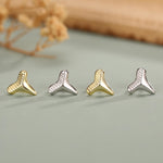 Shark Tooth Design Stud Earrings in Sterling Silver, Silver or Gold, Shark Tooth Shape Earrings, Animal Earrings, Nature Inspired