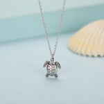Tiny and Delicate Sea Turtle Pendant Necklace in Sterling Silver, Turtle Necklace, Silver or Gold or Rose Gold - Cute Quirky and Fun
