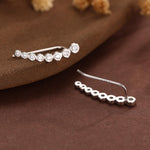 Pebble CZ Crawler Earrings in Sterling Silver, Silver, Gold or Rose Gold, Dotted Ear Crawlers, Dots Crawler, Bobble Crawlers