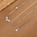 Tiny Hydrangea Bouquet CZ Necklace in Sterling Silver, Silver or Gold, Tiny CZ Flower Necklace, Tiny CZ Necklace