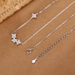 CZ Hydrangea Bouquet Charm Necklace
