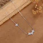 CZ Hydrangea Bouquet Charm Necklace