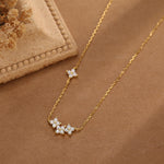 CZ Hydrangea Bouquet Charm Necklace