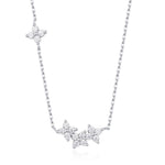CZ Hydrangea Bouquet Charm Necklace