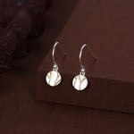 Sterling Silver Tiny Kintsugi Disk Drop Earrings