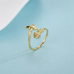 Sterling Silver Manta Ray and Jellyfish Open Ring