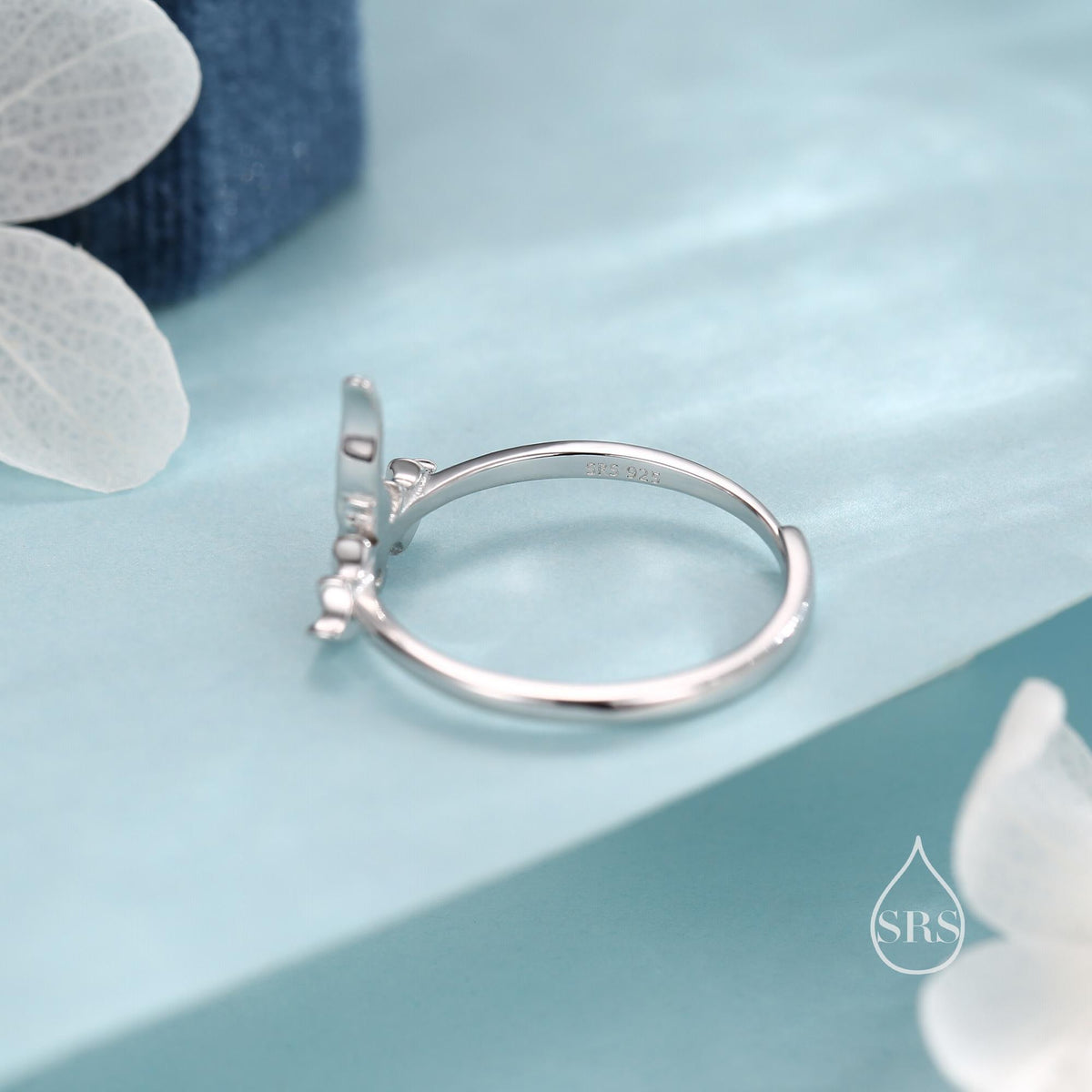 Tiny Flying Dragon Ring in Sterling Silver, Adjustable Size, Dragon Ring, Sterling Silver Dragon Ring.