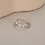Sterling Silver Heartbeat ECG Dainty Ring