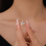 Sterling Silver Heartbeat ECG Dainty Ring