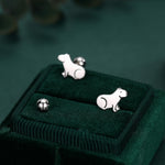 Sterling Silver Guinea Pig 18G Screw Back Stud Earrings