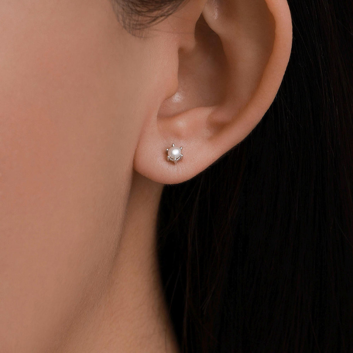 Sterling Silver Shell Starfish and Pearl 18G Screw Back Stud Earrings Set