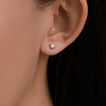 Sterling Silver Shell Starfish and Pearl 18G Screw Back Stud Earrings Set