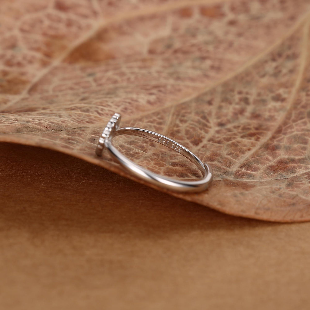 Sterling Silver Jam Biscuit Enamel Dainty Ring