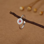 Sterling Silver Jam Biscuit Enamel Dainty Ring