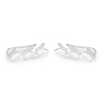 Sterling Silver Butterfly Crawler Earrings, Silver, Gold or Rose Gold, Butterfly Ear Climbers, Butterfly Ear Crawlers