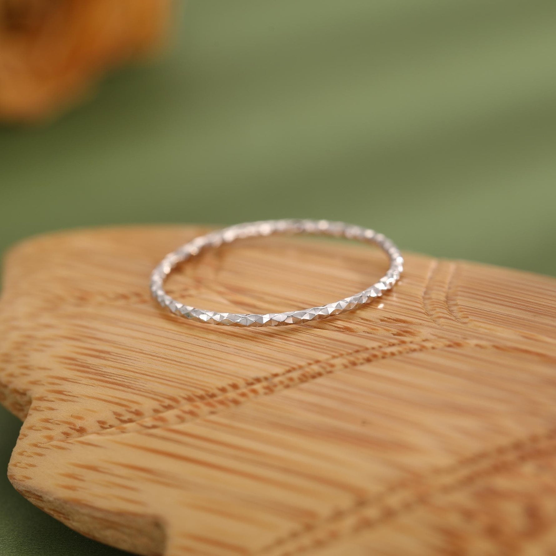 Extra Fine Hammered Ring in Sterling Silver, Extra Skinny Stacking Rings, US 5 6 7 Sized Delicate Rings