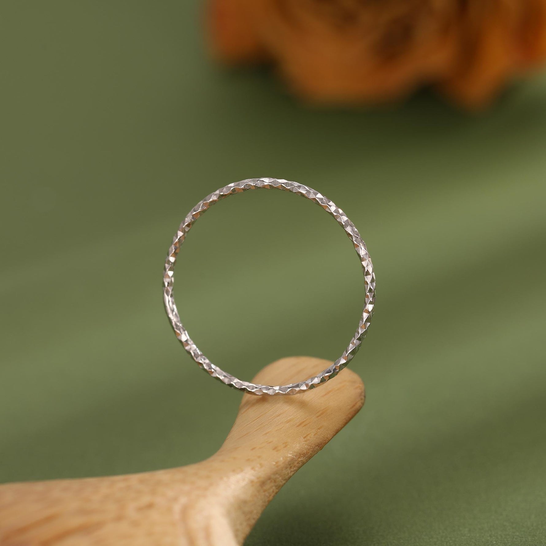 Extra Fine Hammered Ring in Sterling Silver, Extra Skinny Stacking Rings, US 5 6 7 Sized Delicate Rings