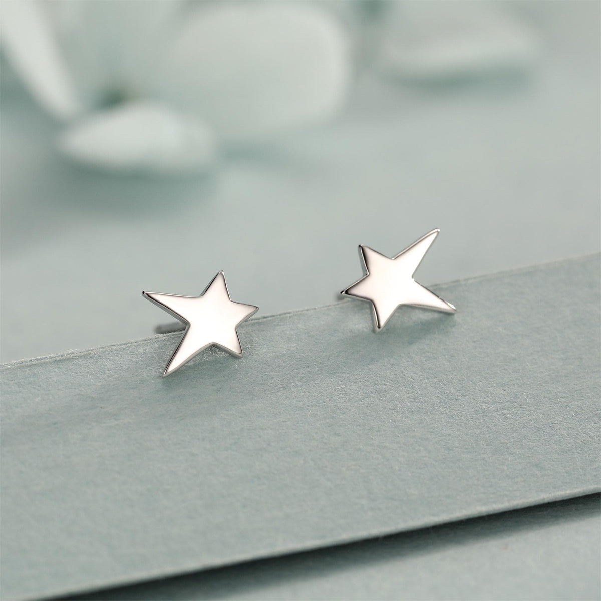 Tiny Shooting Star Stud Earrings in Sterling Silver, Silver Gold or Rose Gold, Star Stud Earrings, Celestial Jewellery
