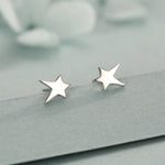 Tiny Shooting Star Stud Earrings in Sterling Silver, Silver Gold or Rose Gold, Star Stud Earrings, Celestial Jewellery