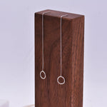 Sterling Silver Circle Ear Threaders, Silver or Gold or Rose Gold, Open Circle Threader Earrings