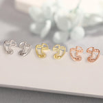 Art Inspired Asymmetric Face Stud Earrings in Sterling Silver, Silver, Gold or Rose Gold, Face Earrings