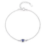 Sapphire Blue Evil Eye Charm Bracelet