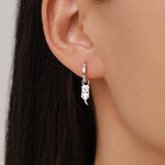 Otter Charms for Huggie Hoop Earrings in Sterling Silver