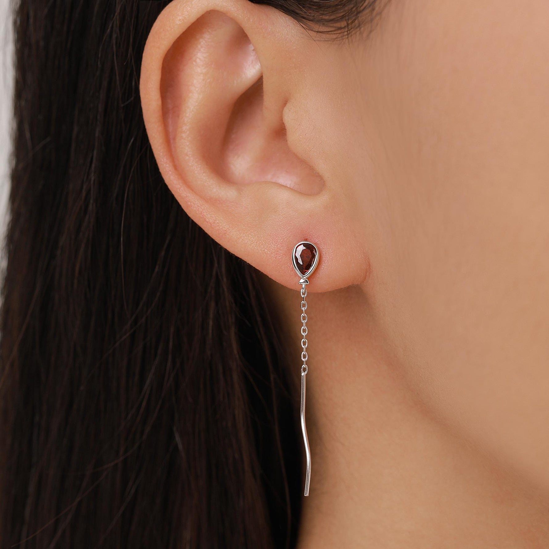 Sterling Silver Balloon Dangle Stud Earrings, Silver or Gold, Red Balloon Earrings, Cute and Quirky Design