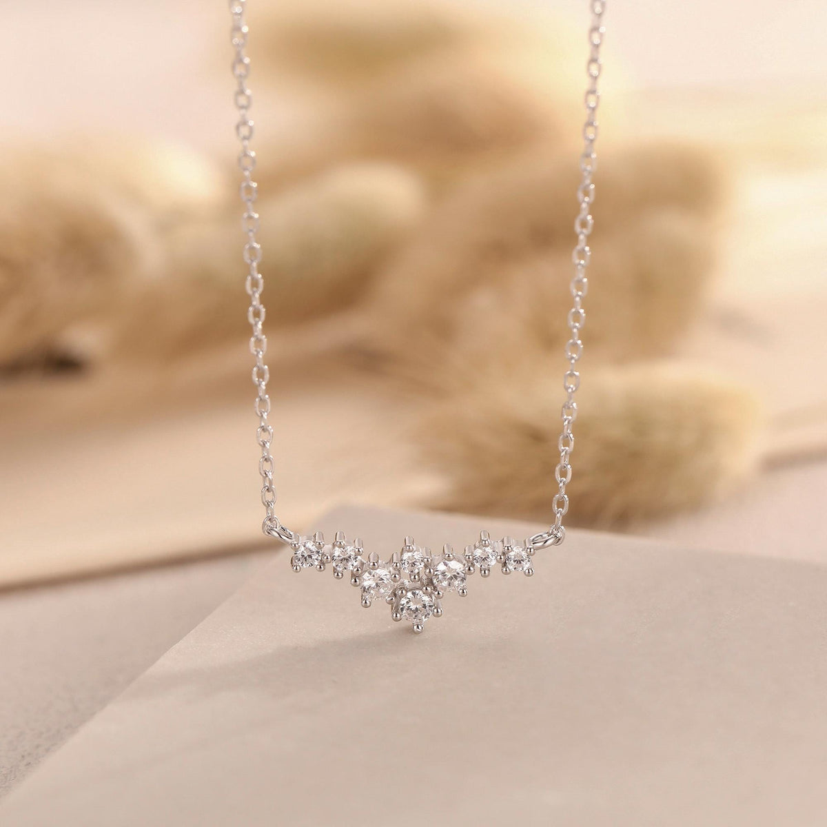 Constellation CZ Cluster Charm Necklace