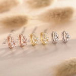 Star Constellation CZ Huggie Hoop in Sterling Silver, Silver or Gold or Rose Gold, 9mm Inner Diameter, Stacking Earrings, CZ Cluster Hoops,