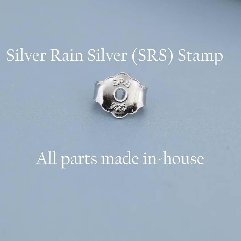 Sterling Silver Blue Opal Marquise Stud Earrings