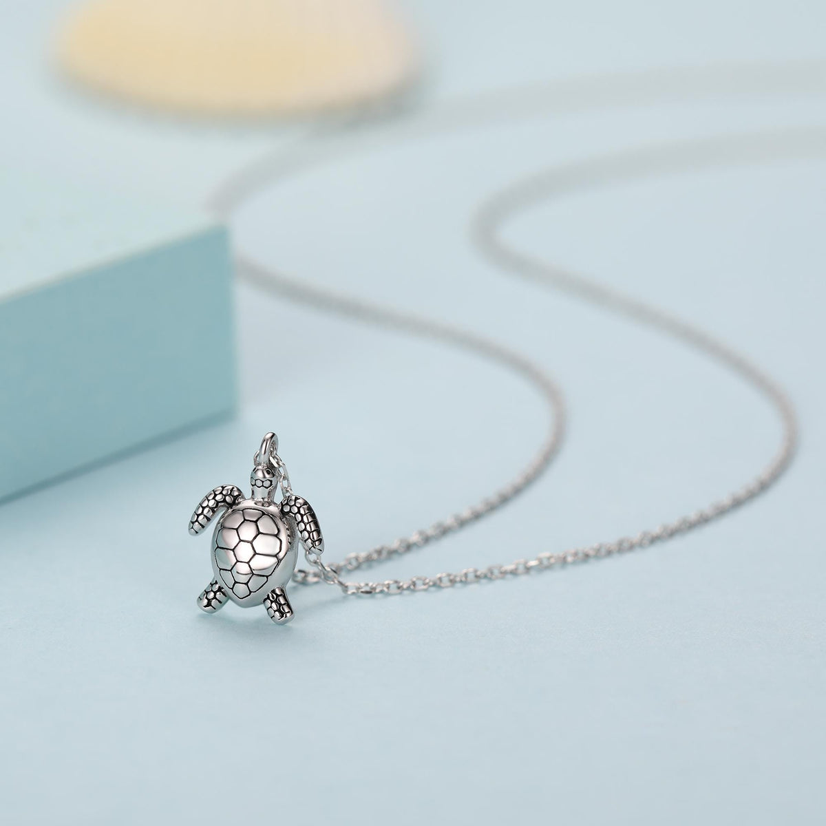 Tiny and Delicate Sea Turtle Pendant Necklace in Sterling Silver, Turtle Necklace, Silver or Gold or Rose Gold - Cute Quirky and Fun