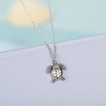 Tiny and Delicate Sea Turtle Pendant Necklace in Sterling Silver, Turtle Necklace, Silver or Gold or Rose Gold - Cute Quirky and Fun