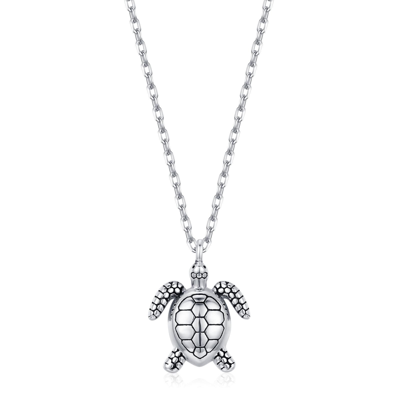 Tiny and Delicate Sea Turtle Pendant Necklace in Sterling Silver, Turtle Necklace, Silver or Gold or Rose Gold - Cute Quirky and Fun