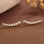 Pebble CZ Crawler Earrings in Sterling Silver, Silver, Gold or Rose Gold, Dotted Ear Crawlers, Dots Crawler, Bobble Crawlers