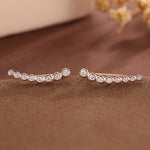 Pebble CZ Crawler Earrings in Sterling Silver, Silver, Gold or Rose Gold, Dotted Ear Crawlers, Dots Crawler, Bobble Crawlers