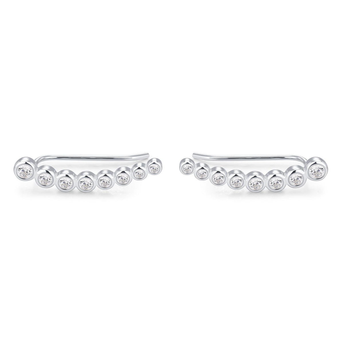 Pebble CZ Crawler Earrings in Sterling Silver, Silver, Gold or Rose Gold, Dotted Ear Crawlers, Dots Crawler, Bobble Crawlers