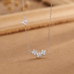 CZ Hydrangea Bouquet Charm Necklace