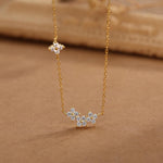 CZ Hydrangea Bouquet Charm Necklace