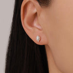 Mismatched Pine Cone and Squirrel Stud Earrings in Sterling Silver