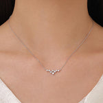 Constellation CZ Cluster Necklace in Sterling Silver