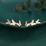 Sterling Silver Butterfly Crawler Earrings, Silver, Gold or Rose Gold, Butterfly Ear Climbers, Butterfly Ear Crawlers
