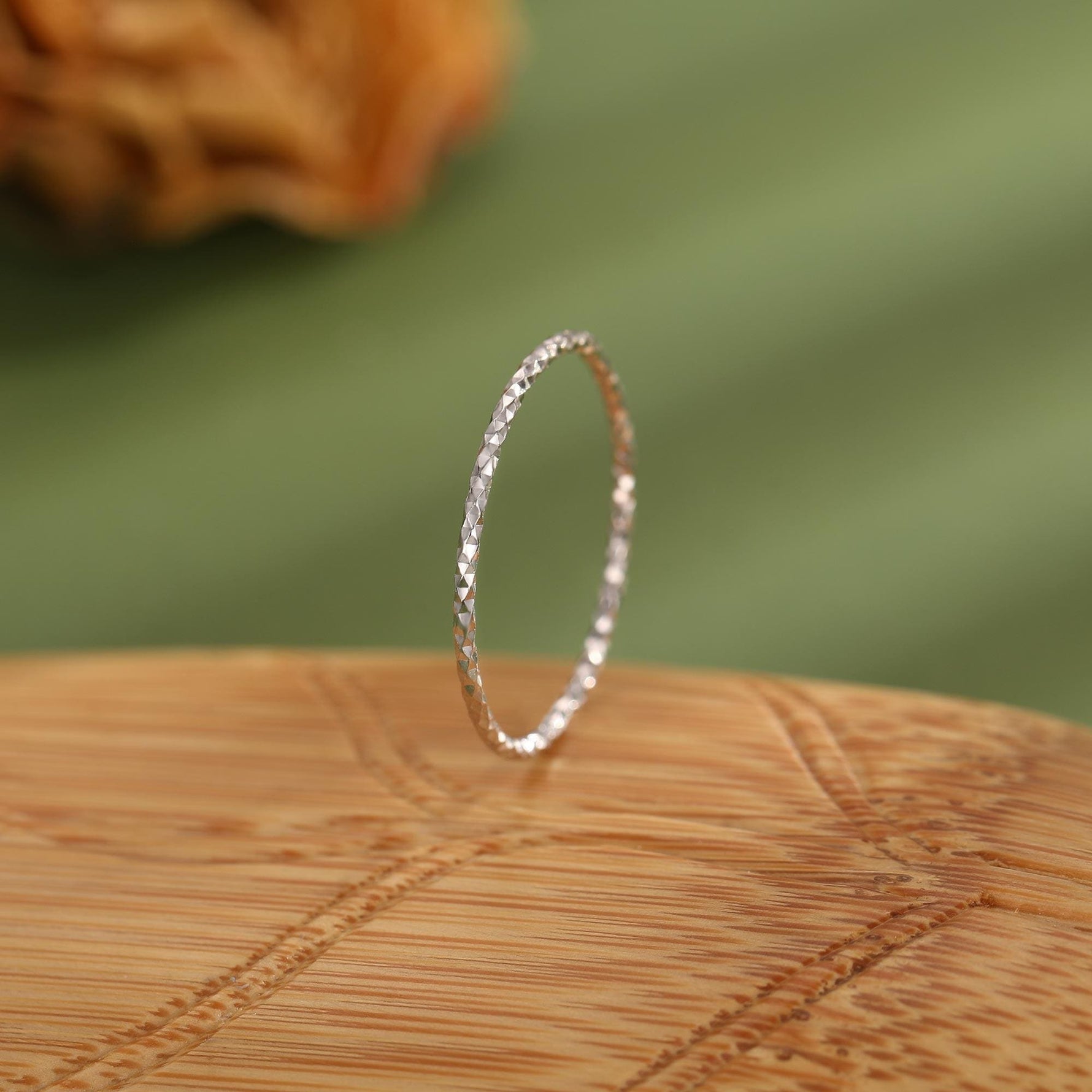 Extra Fine Hammered Ring in Sterling Silver, Extra Skinny Stacking Rings, US 5 6 7 Sized Delicate Rings